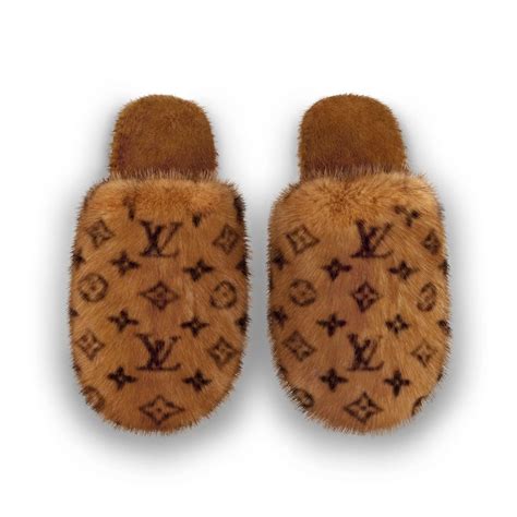 louis vuitton bedroom slippers|fuzzy louis vuitton slippers.